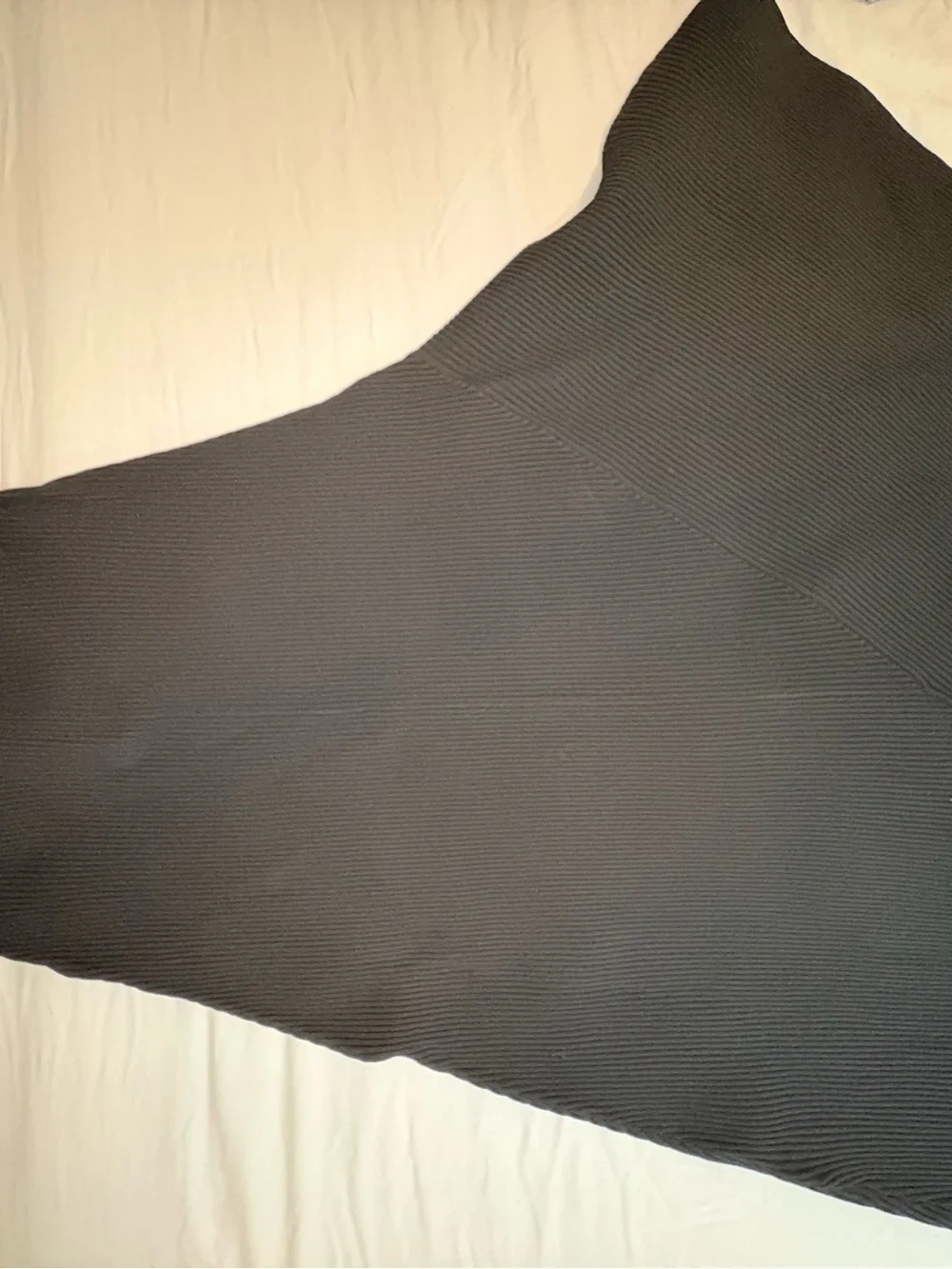 A.L.C. Black Ribbed Asymmetrical Midi Skirt NWT Size M